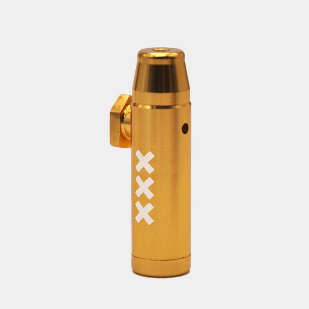 Wholesale Metal snorter powder bullet XXX yellow
