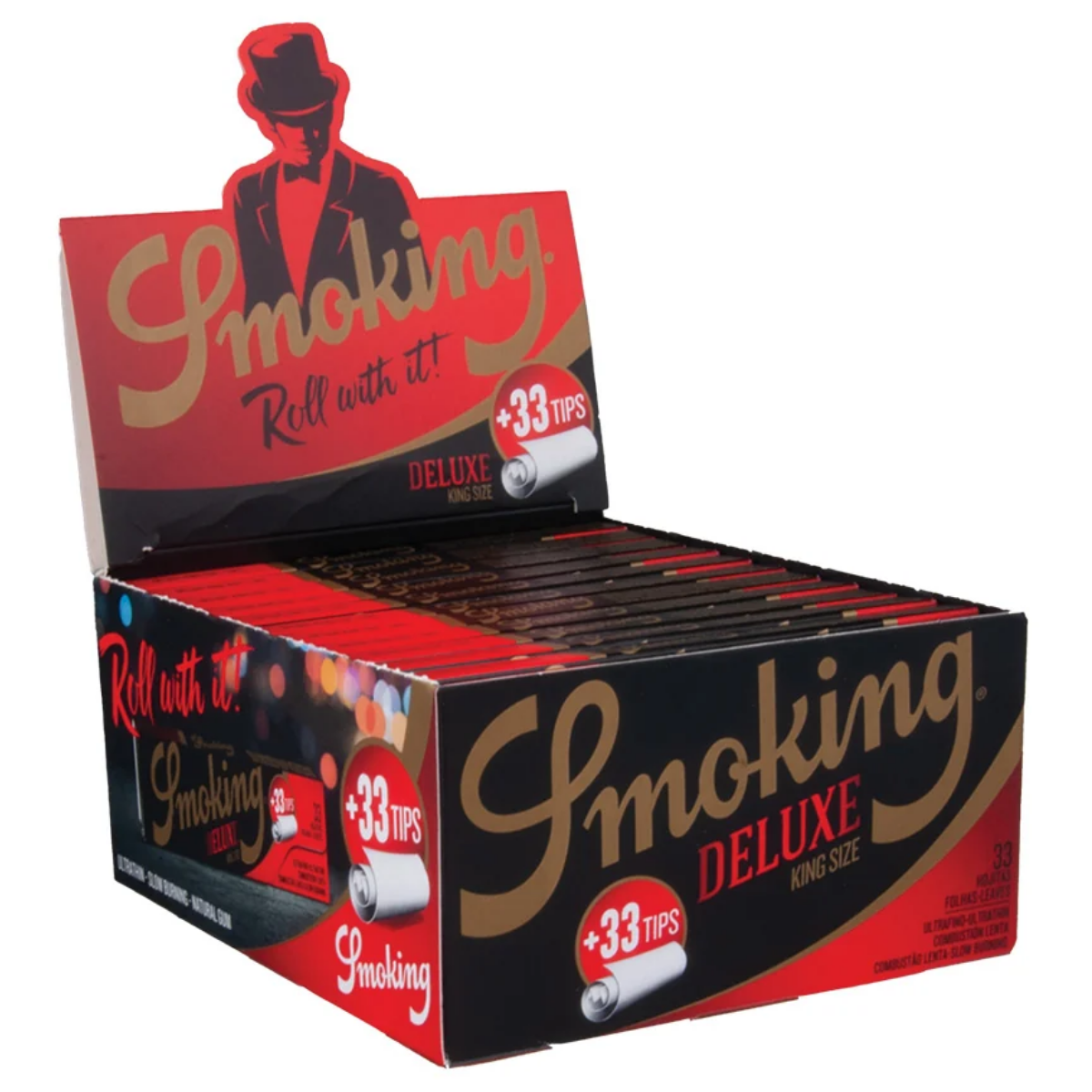 Smoking Deluxe King Size Slim Rolling Papers + Tips (24pcs/display) Smoking Deluxe King Size Slim Rolling Papers + Tips (24pcs/display)