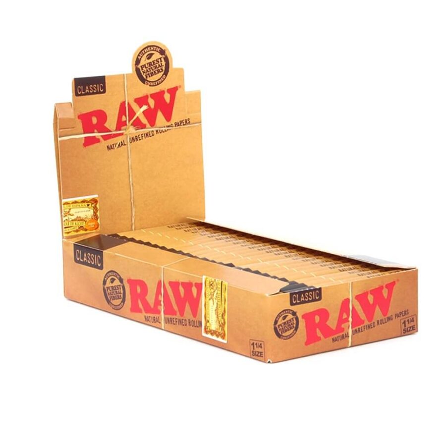 RAW 1 1/4 slim cigarette rolling papers (24pcs/display)