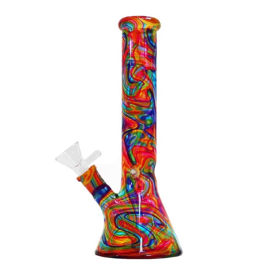 Abstract Colors Glass Bong 26cm
