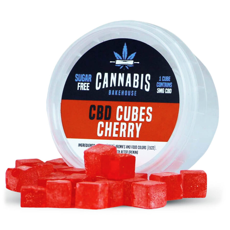 Cannabis Bakehouse CBD Cubes Cherry 5mg