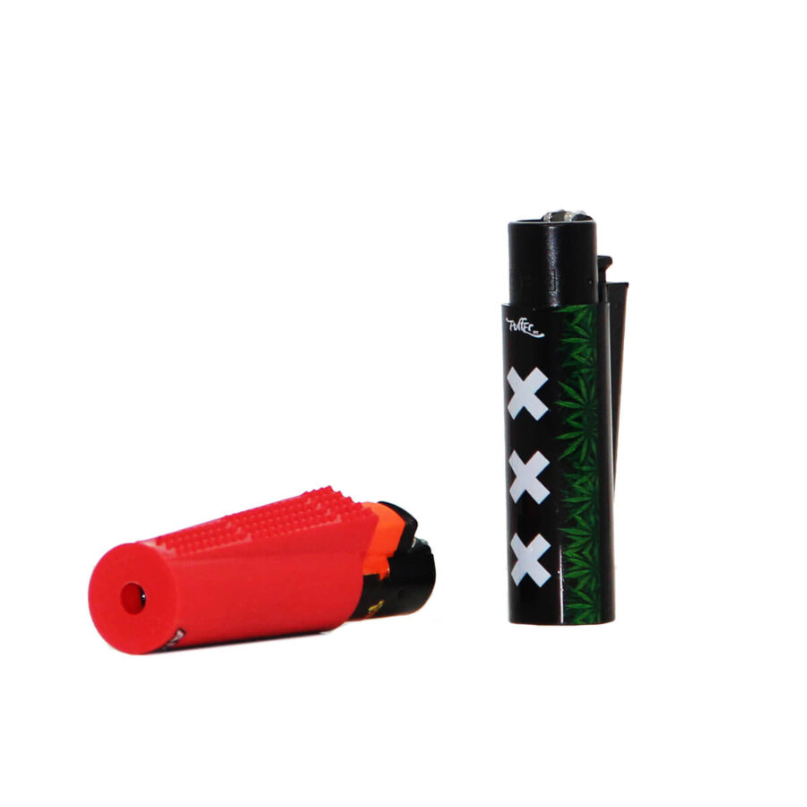 Clipper Amsterdam XXX lighter with built-in grinder case (22pcs/display)