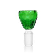 Diamond Shaped Green Glass Bong Bowl 14mm