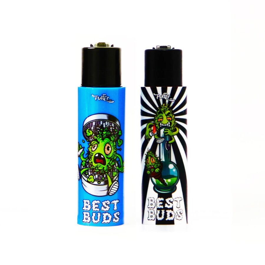 Clipper and Best Buds lighter with built-in grinder case 3 (22pcs/display)