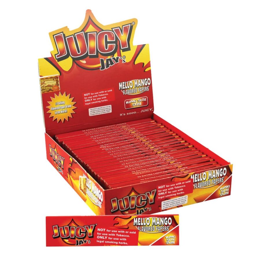 Juicy Jay kingsize Mello Mango rolling papers (24pcs/display)