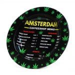 Amsterdam Coffeeshop Menu Metal Ashtray