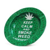 Keep Calm And Smoke Weed Metal Ashtray