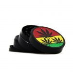 Rasta leaf metal grinder 52mm - 4 parts (6pcs/display)