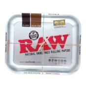 RAW - Silver Metallic Large Rolling Tray