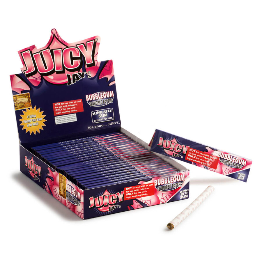 Juicy Jay kingsize bubblegum rolling papers (24pcs/display)