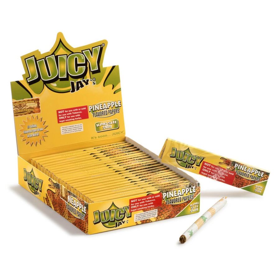 Juicy Jay kingsize pineapple rolling papers (24pcs/display)
