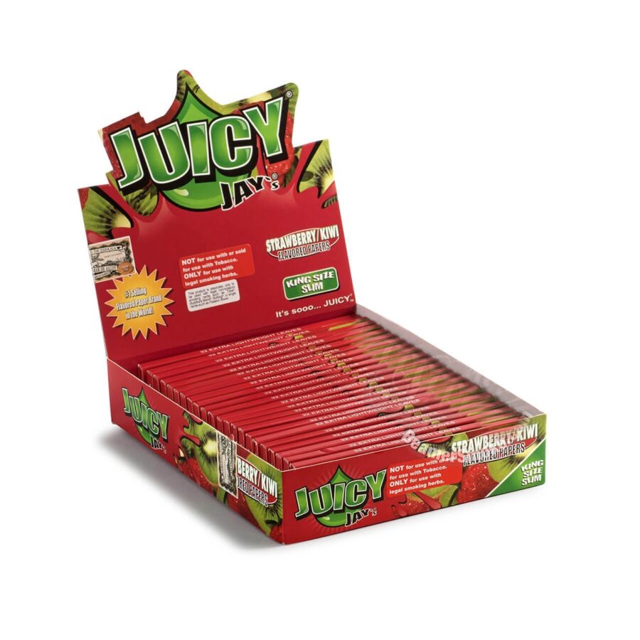 Juicy Jay kingsize strawberry rolling papers (24pcs/display)
