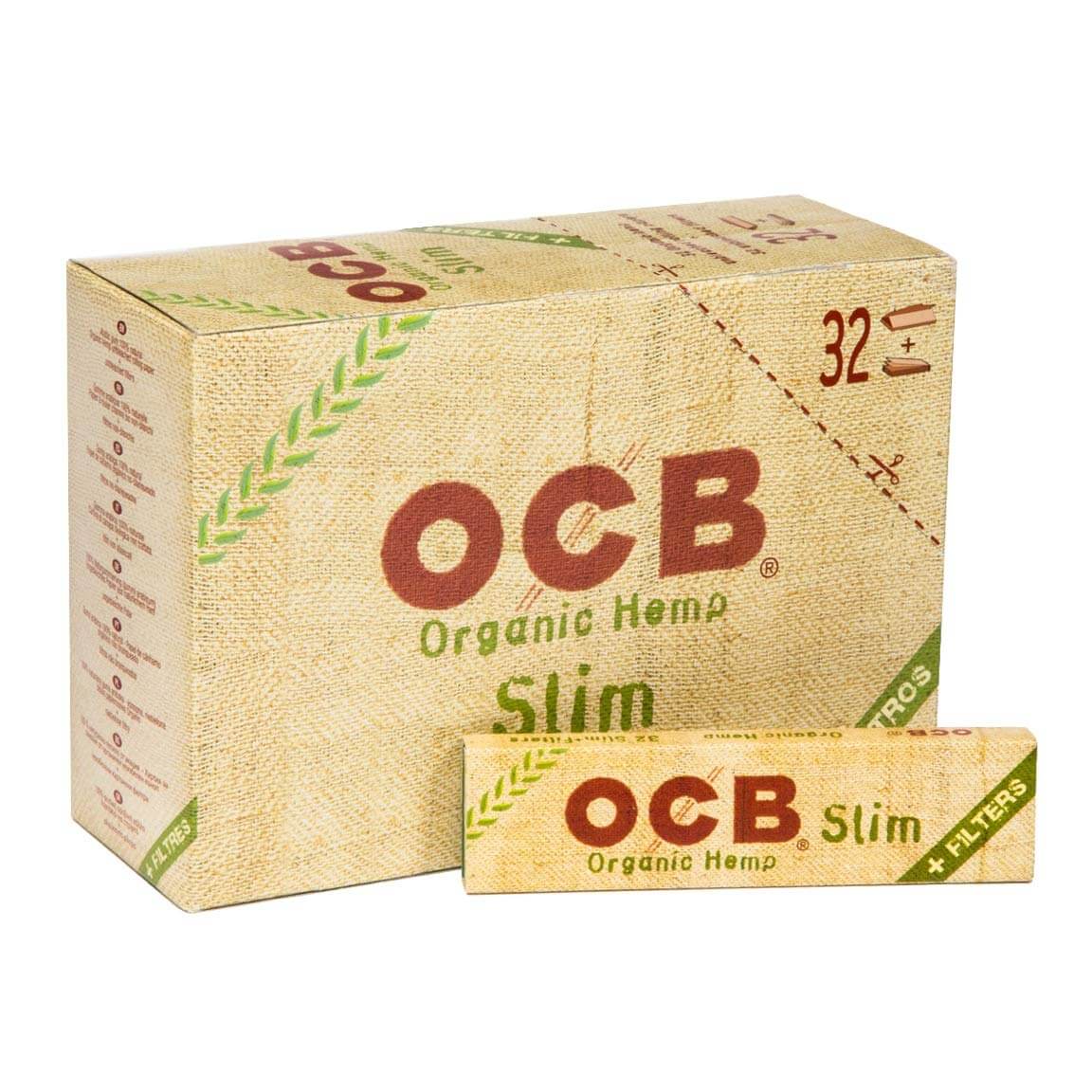 Wholesale OCB Organic Hemp Kingsize Rolling Papers + Filter Tips