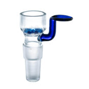 Blue Bong Glass Bowl Holder with Screen Dual Size 14mm and 18mm