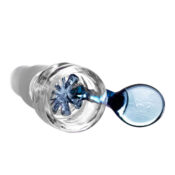 Blue Bong Glass Bowl Holder with Screen Dual Size 14mm and 18mm