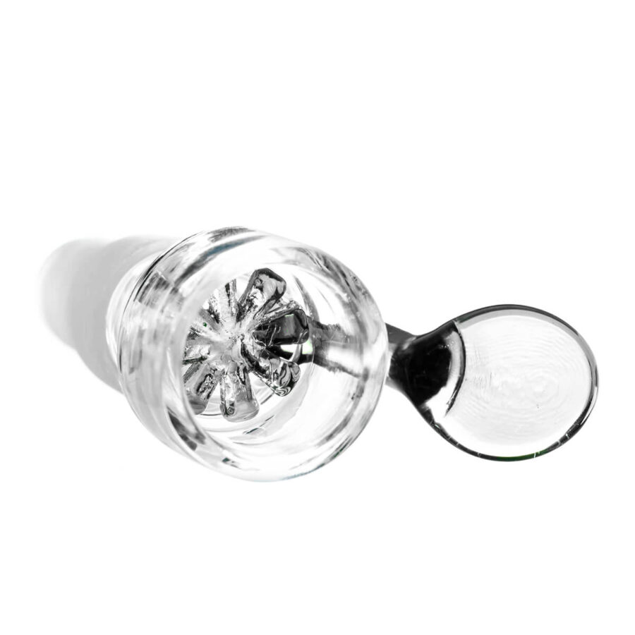 Transparent Bong Glass Bowl Holder with Screen Dual Size 14mm and 18mm