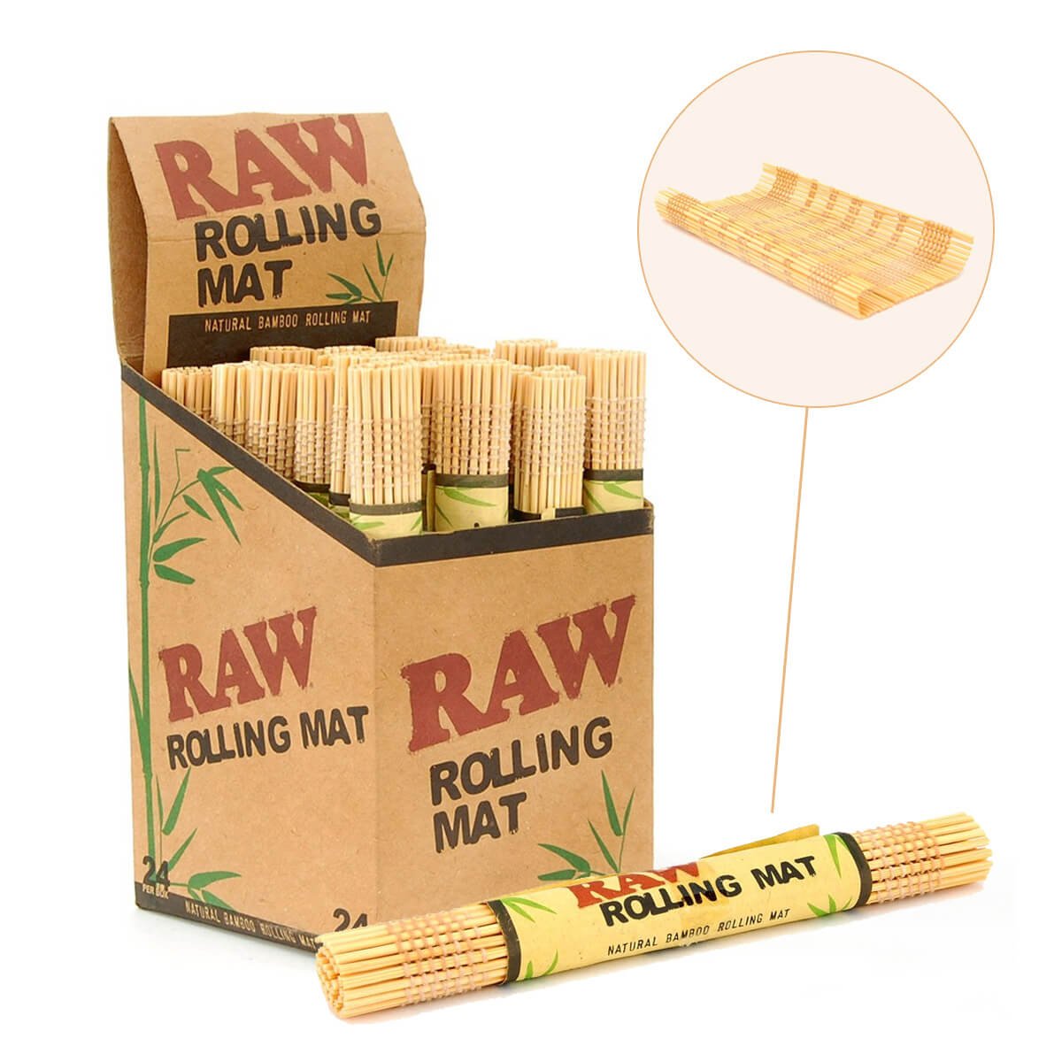 RAW Papers - Natural Bamboo Rolling Mat