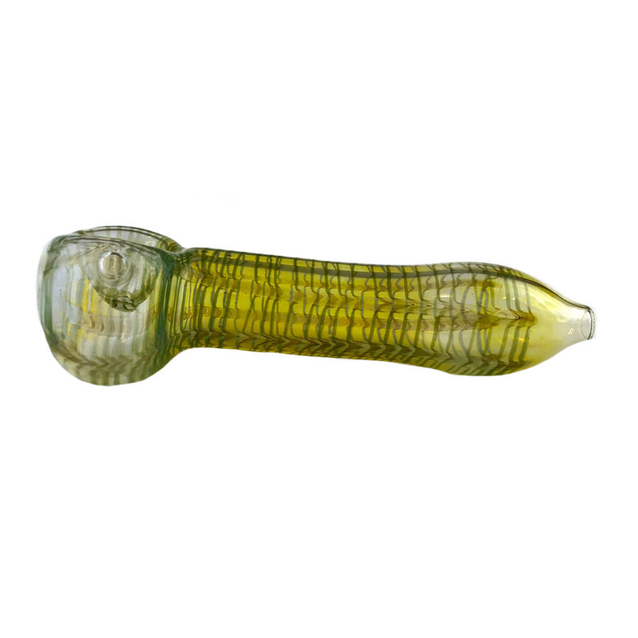 Green Wireframe Glass Pipe