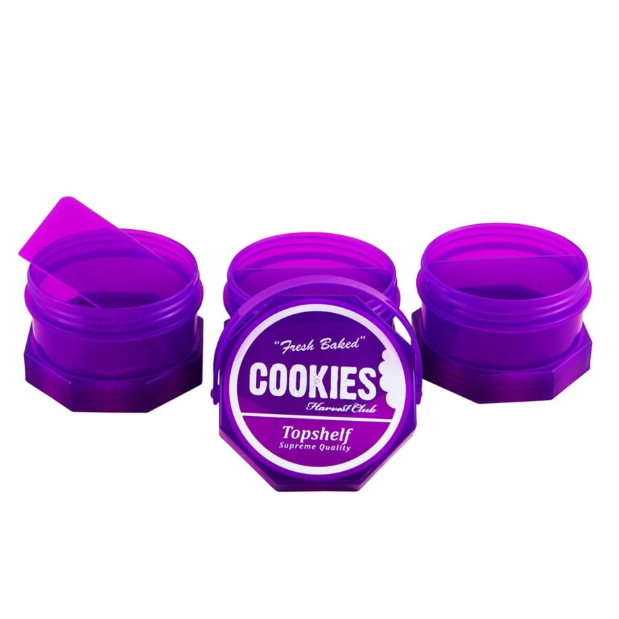 Cookies 3 Parts Purple Stacked Regular Storage Jar