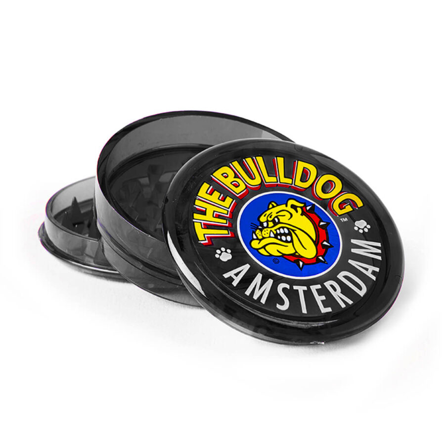 The Bulldog Original Black Plastic Grinder 3 Parts - 60mm (12pcs/display)