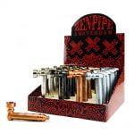 Zen Pipe Weed Leaves Metal Pipe (24pcs/display)