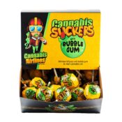 Cannabis Airlines Cannabis Suckers Lollipops with Bubble Gum (50pcs)