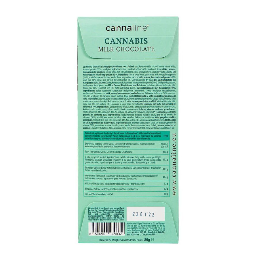 Cannaline Cannabis Milk Chocolate (20x80g)