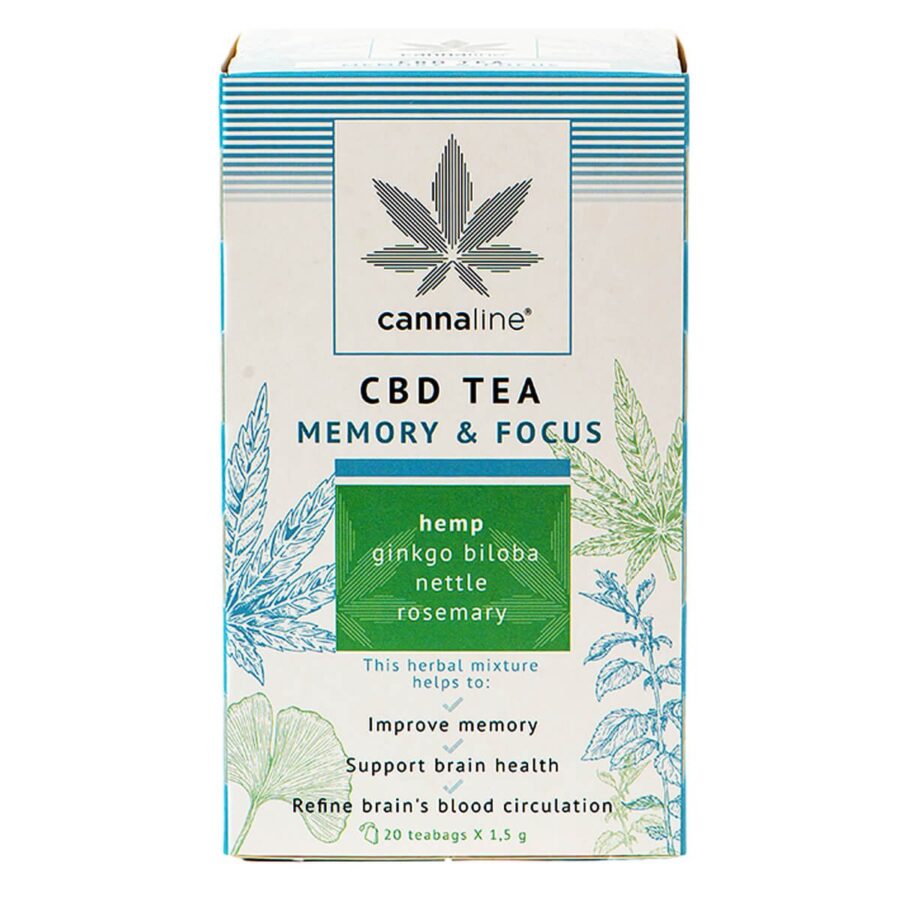Cannaline CBD Hemp Tea Memory and Focus 30g (10packs/lot)