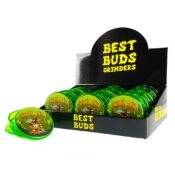 Best Buds Plastic Grinder Gorilla Glue 3 Parts - 50mm (12pcs/display)