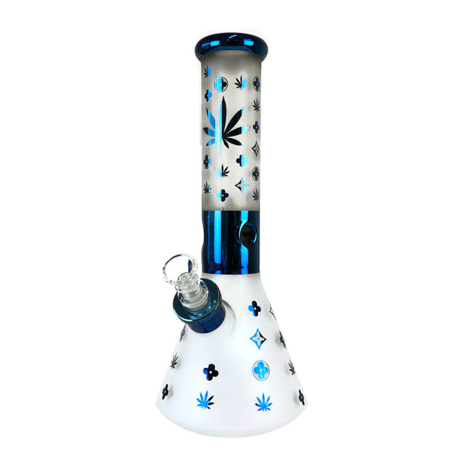 Weed Vuitton Classy Glass Bong Blue 32cm