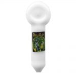 White Glass Pipe 12cm Cartoons 2