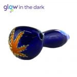 Blue Glass Pipe Glow in The Dark 10cm