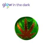 Green Glass Pipe Glow in The Dark 10cm