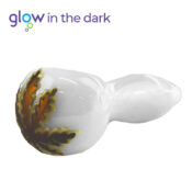 White Glass Pipe Glow in The Dark 10cm
