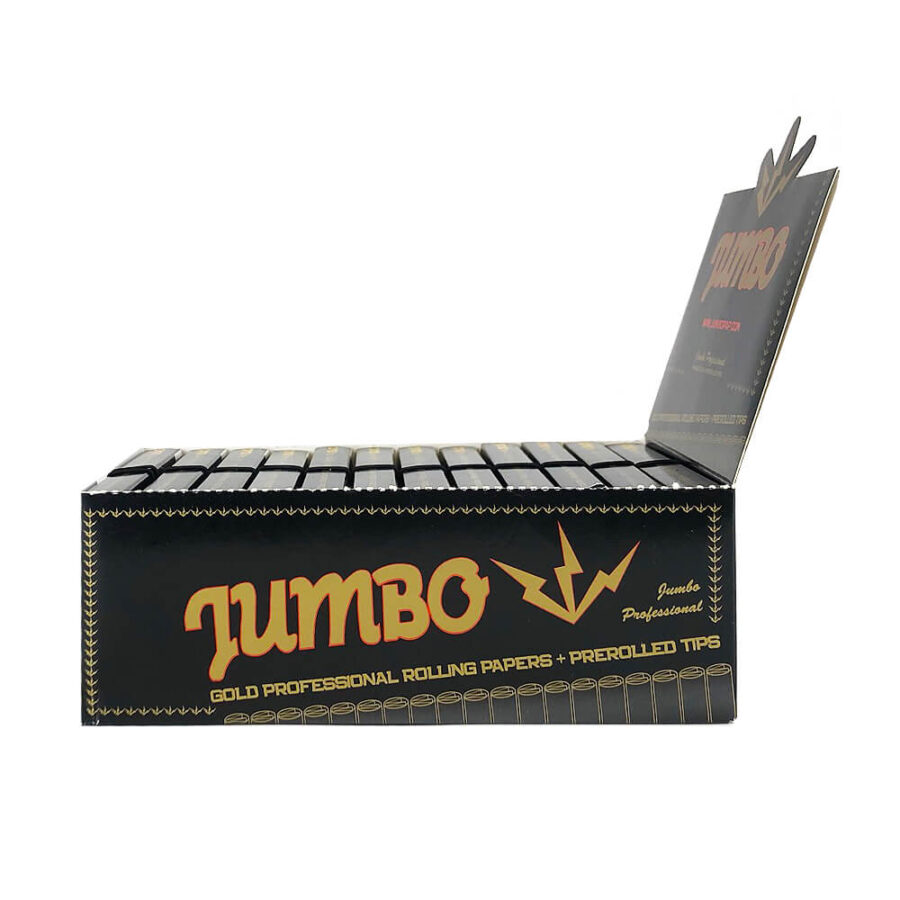 Jumbo King Size Rolling Papers with Pre-Rolled Tips (24pcs/display)