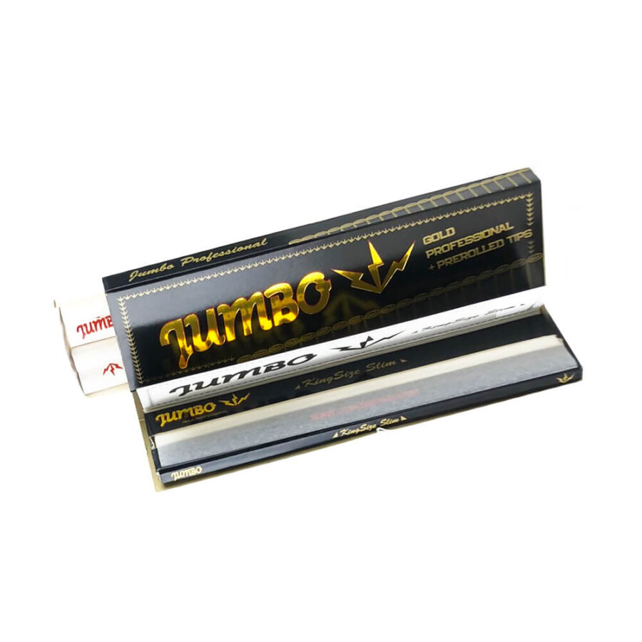 Jumbo King Size Rolling Papers with Pre-Rolled Tips (24pcs/display)