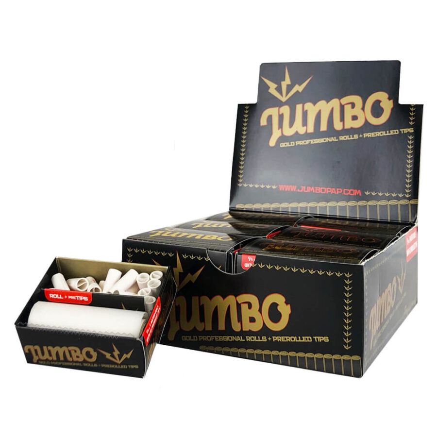 Jumbo 5 Meter Rolls with Pre-Rolled Tips (12pcs/display)