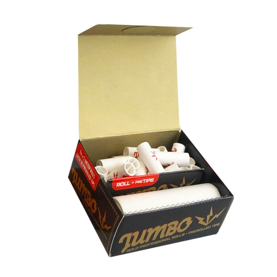 Jumbo 5 Meter Rolls with Pre-Rolled Tips (12pcs/display)