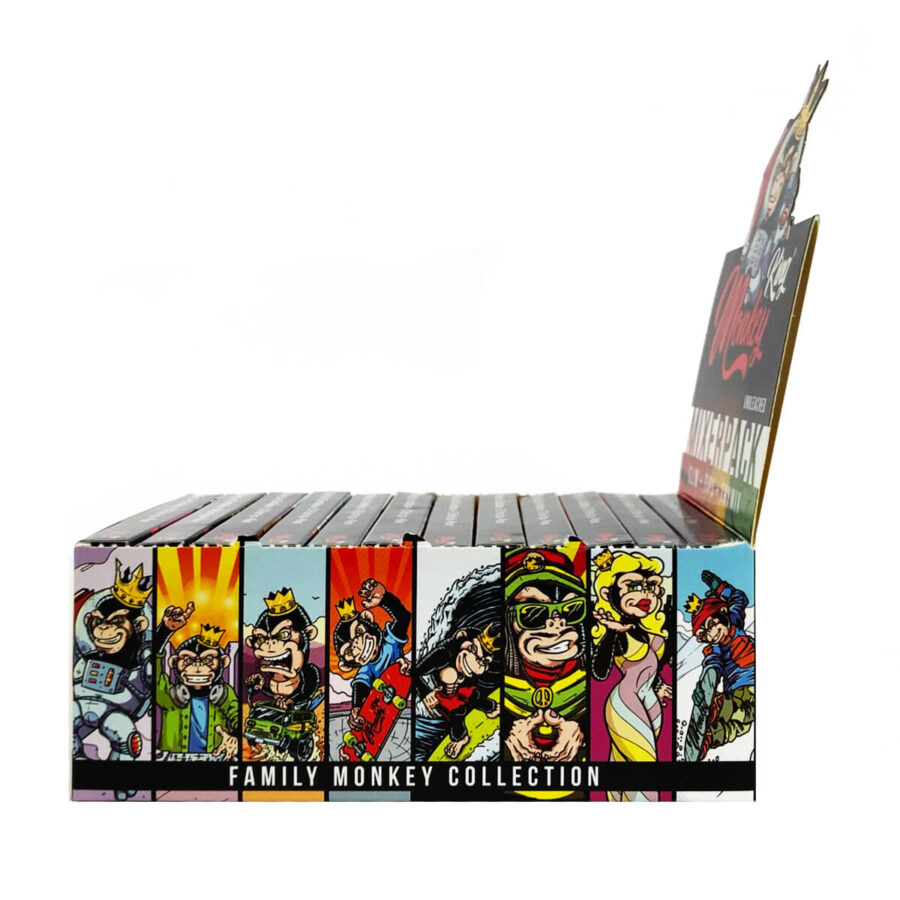 Monkey King Mixer Pack Rolling Papers with Tips and Rolling Tray (24pcs/display)
