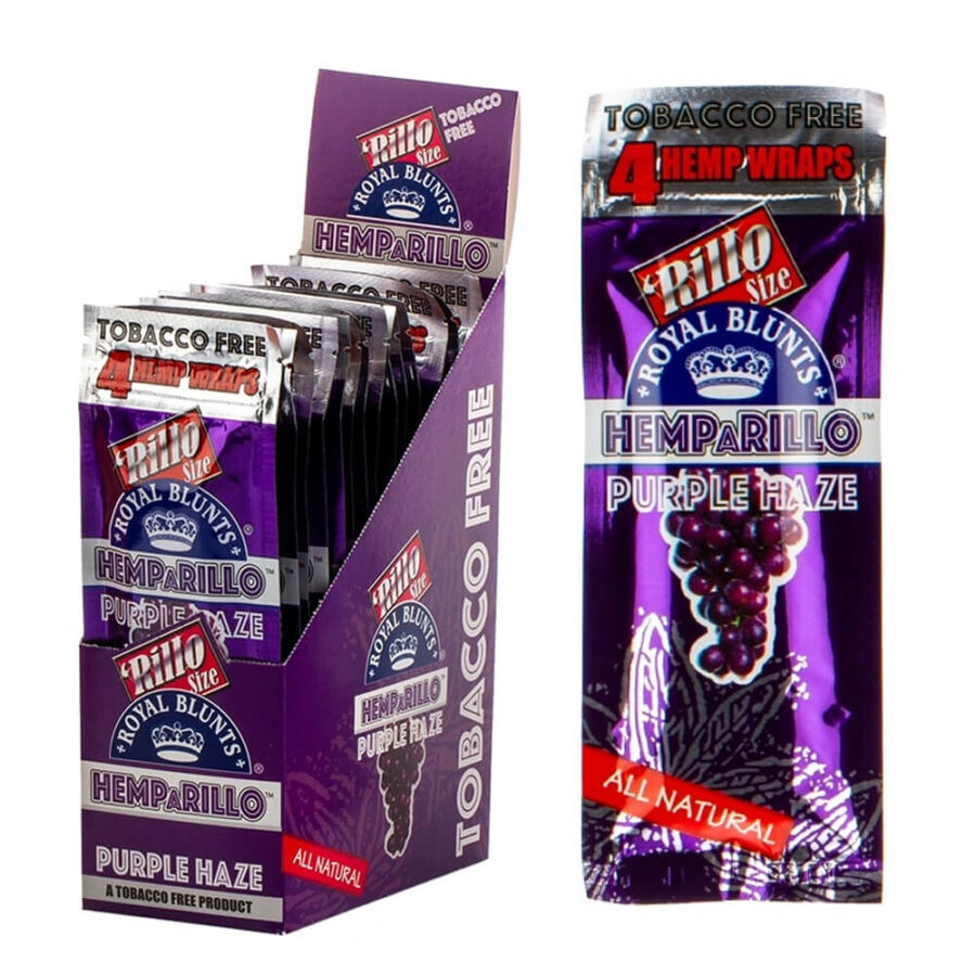 Hemparillo Hemp Wraps Purple Haze x4 Blunts (15packs/display)
