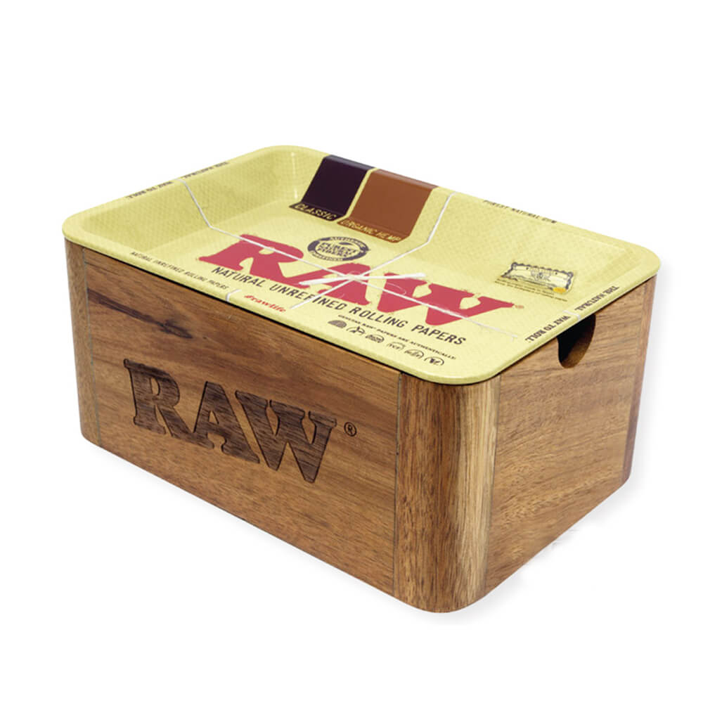RAW Wooden Pour Rolling Tray from RAW Rolling Papers