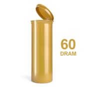 Poptop Gold Plastic Container Big 60 Dram - 50mm