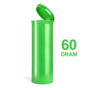 Poptop Green Plastic Container Big 60 Dram - 50mm