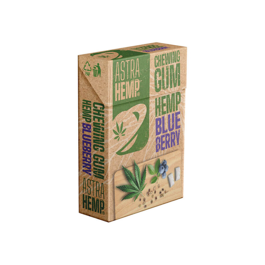 Cannabis Blueberry Hemp Chewing Gums (20packs/display)