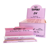 Jumbo King Size Pink Rolling Papers with Filters (24pcs/display)