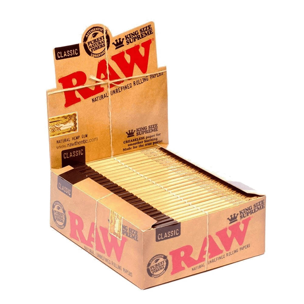 RAW Kingsize slim rolling papers (50pcs/display)