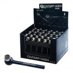 Champ High Pool Glass Black Pipe (24pcs/display)