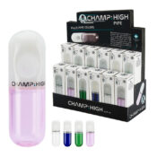 Champ High Glass Pill Pipe Mix Colors (12pcs/display)