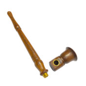 Handcrafted Wood Indian Brown Smoking Pipe 16cm