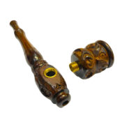 Handcrafted Wood Maori Brown Smoking Pipe 10cm